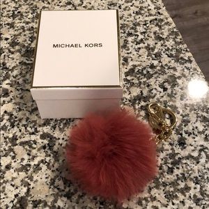 Michael Kors XL Fur Pom Pom in Rose